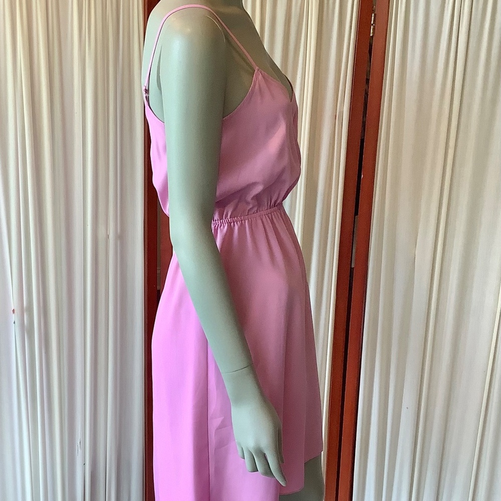 Kardashian Kollection KK Women’s Pink Slip Dress High Low Hem V Neck XS - Picture 3 of 7